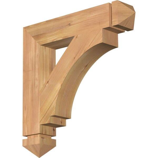 Ekena Millwork Imperial Arts & Crafts Smooth Bracket, Western Red Cedar, 3 1/2"W x 20"D x 20"H BKT04X20X20IMP03SWR - main